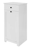 NNEDSZ White Bathroom Cabinet with Laundry Basket and Drawer