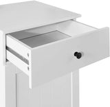 NNEDSZ White Bathroom Cabinet with Laundry Basket and Drawer