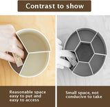 NNEDSZ 360 degree rotating multi-functional pen holder with 3 separate layer for office desk organiser (White)