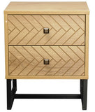 NNEDSZ Malaga 2 Drawer Bedside Table