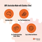 NNEDSZ 10 Pack 155-165mm (6-6.5") Brick Hooks - Wall Clips Hangers For Pictures Plants