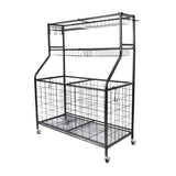 NNEDSZ Social Hike Storage Organiser Trolley on Wheels - Garage Sports Equipment Basket
