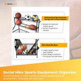 NNEDSZ Social Hike Storage Organiser Trolley on Wheels - Garage Sports Equipment Basket