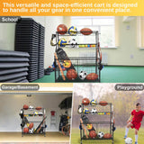 NNEDSZ Social Hike Storage Organiser Trolley on Wheels - Garage Sports Equipment Basket