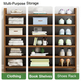 NNEDSZ 8 Tier Tower Bamboo Wooden Shoe Rack Corner Shelf Stand Storage Organizer