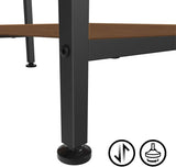 NNEDSZ Computer Table Desk Book Storage Student Study Home Office Workstation Vintage Oak Finish