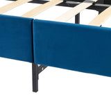 NNEDSZ Velvet Blue Bed Frame – Queen