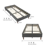NNEDSZ Bed Frame Mattress Foundation (Dark Grey) – Queen