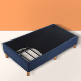 NNEDSZ Metal Bed Frame Mattress Foundation Blue – Double