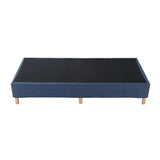 NNEDSZ Metal Bed Frame Mattress Foundation Blue – King