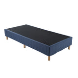 NNEDSZ Metal Bed Frame Mattress Foundation Blue – Queen