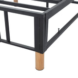 NNEDSZ Metal Bedframe Mattress Foundation (Light Grey) – Queen