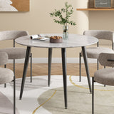 NNEDSZ Round MDF Marbling Dining Table