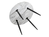 NNEDSZ Round MDF Marbling Dining Table