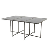 NNEDSZ Bali 11 Piece Outdoor Dining Set-Grey