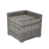 NNEDSZ 8PCS Outdoor Furniture Modular Lounge Sofa Lizard-Grey