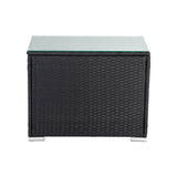 NNEDSZ Black Wicker End Table