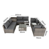 NNEDSZ 9-Piece Outdoor Setting
