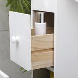 NNEDSZ Removable Bathroom Side Cabinet Toilet Caddy with Storage Drawers- White
