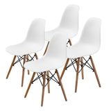 NNEDSZ 4X Retro Dining Cafe Chair DSW WHITE