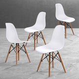 NNEDSZ 4X Retro Dining Cafe Chair DSW WHITE