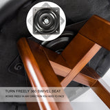 NNEDSZ 4X Wooden Bar Stool Dining Chair Leather LEILA 72cm BLACK BROWN