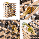 NNEDSZ Timber Wine Rack Storage Cellar Organiser 42 Bottle