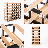 NNEDSZ Timber Wine Rack Storage Cellar Organiser 42 Bottle
