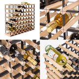 NNEDSZ Timber Wine Rack Storage Cellar Organiser 72 Bottle