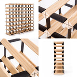 NNEDSZ Timber Wine Rack Storage Cellar Organiser 72 Bottle