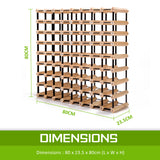 NNEDSZ Timber Wine Rack Storage Cellar Organiser 72 Bottle