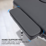 NNEDSZ Aluminium Portable Beauty Massage Table Bed 3 Fold 70cm Black