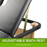 NNEDSZ Wooden Portable Massage Table Bed 3 Fold 70cm BLACK