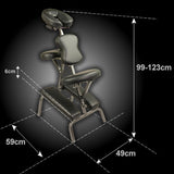 NNEDSZ Aluminium Portable Beauty Massage Foldable Chair Table BLACK