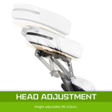 NNEDSZ Aluminium Portable Beauty Massage Foldable Chair Table WHITE