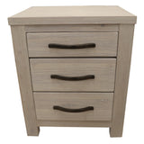 NNEDSZ Foxglove Bedside Tables 3 Drawers Storage Cabinet Shelf Side End Table - White