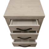 NNEDSZ Foxglove Bedside Tables 3 Drawers Storage Cabinet Shelf Side End Table - White
