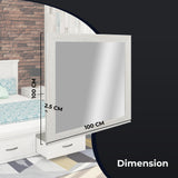 NNEDSZ Foxglove Dresser Mirror Vanity Dressing Table Mountain Ash Wood Frame - White