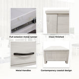 NNEDSZ Foxglove Coffee Table 127cm 2 Drawer Solid Mt Ash Timber Wood - White