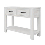 NNEDSZ Foxglove Console Hallway Entry Table 110cm Solid Mt Ash Timber Wood - White