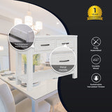 NNEDSZ Foxglove Console Hallway Entry Table 110cm Solid Mt Ash Timber Wood - White