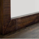 NNEDSZ Catmint Dresser Mirror Vanity Dressing Table Solid Pine Wood Frame - Grey Stone