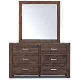 NNEDSZ Catmint Dresser Mirror Vanity Dressing Table Solid Pine Wood Frame - Grey Stone