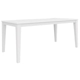 NNEDSZ Daisy Dining Table 180cm Solid Acacia Timber Wood Hampton Furniture - White