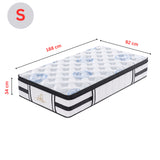 NNEDSZ Majestic Rest Single Size 7 Zones Luxury Premium Firm Pocket Spring 34cm Mattress