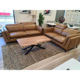 NNEDSZ Lantana Coffee Table 130cm Live Edge Solid Acacia Timber Wood Metal Leg -Natural