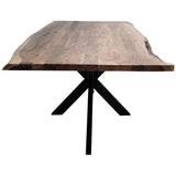 NNEDSZ Lantana Dining Table 180cm Live Edge Solid Acacia Timber Wood Metal Leg -Natural