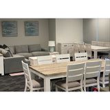 NNEDSZ Plumeria Dining Table 190cm Solid Acacia Wood Home Dinner Furniture -White Brush
