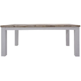 NNEDSZ Plumeria Dining Table 190cm Solid Acacia Wood Home Dinner Furniture -White Brush