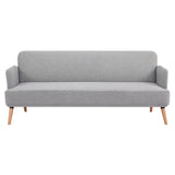 NNEDSZ Merlin 3 Seater Sofa Futon Bed Fabric Lounge Couch - Grey